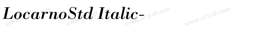 LocarnoStd Italic字体转换